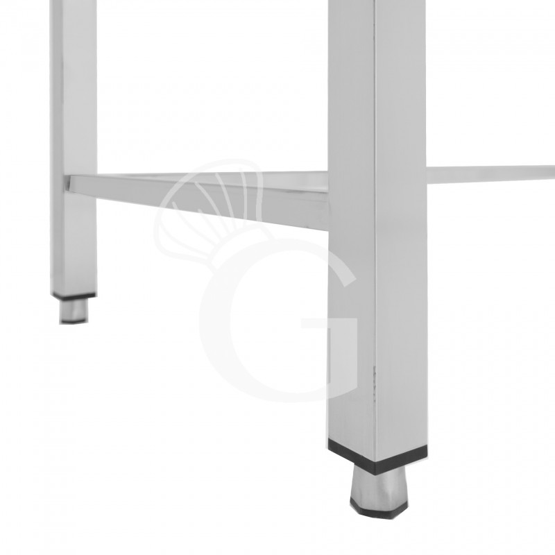 Edelstahltisch, B 2000 mm X T 800 mm X H 865 mm