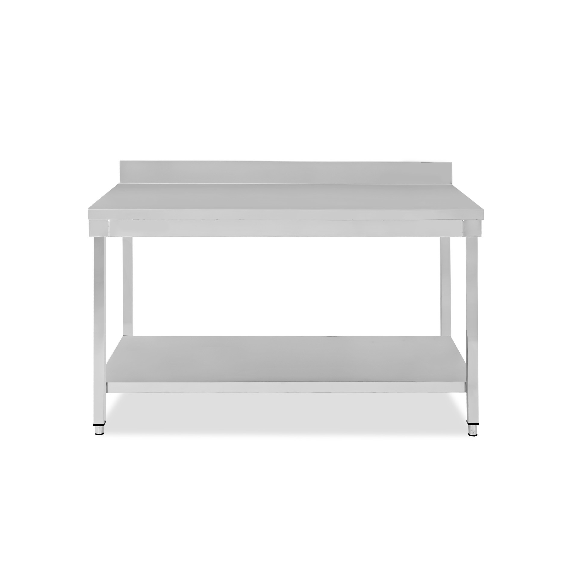 Edelstahltisch, 1 Grundboden, Aufkantung, B 1600 mm x T 600 mm x H 965 mm