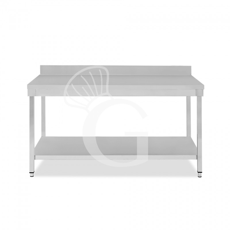 Edelstahltisch, 1 Grundboden, Aufkantung, B 1700 mm x T 600 mm x H 965 mm