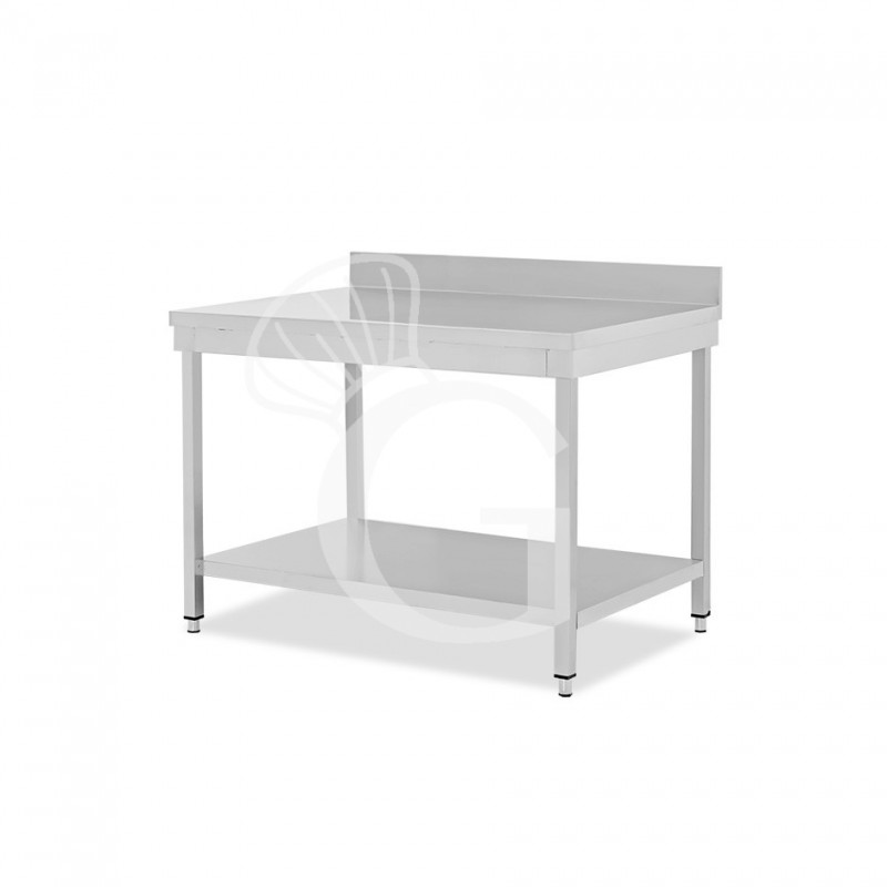 Edelstahltisch, 1 Grundboden, Aufkantung, B 1100 mm x T 700 mm x H 965 mm