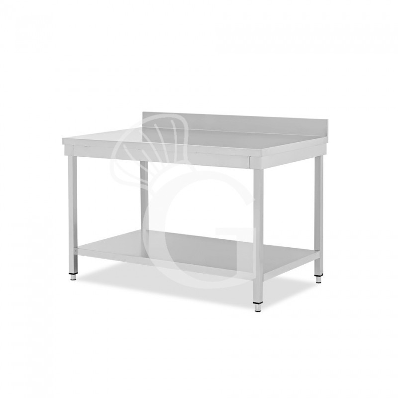 Edelstahltisch, 1 Grundboden, Aufkantung, B 1300 mm x T 700 mm x H 965 mm