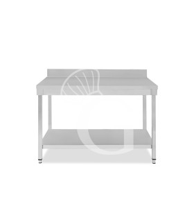 Edelstahltisch, 1 Grundboden, Aufkantung, B 1300 mm x T 700 mm x H 965 mm