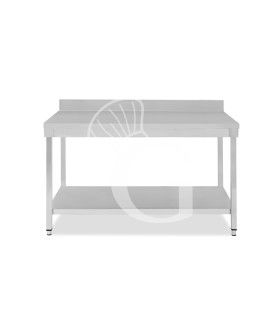 Edelstahltisch, 1 Grundboden, Aufkantung, B 1500 mm X T 700 mm X H 965 mm