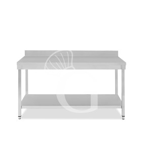 Edelstahltisch, 1 Grundboden, Aufkantung, B 1800 mm x T 700 mm x H 965 mm