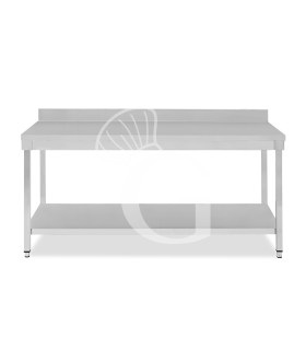 Edelstahltisch, 1 Grundboden, Aufkantung, B 1900 mm X T 700 mm X H 965 mm