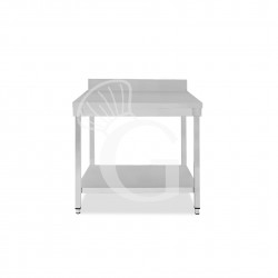 Edelstahltisch, 1 Grundboden, Aufkantung, B 800 mm X T 800 mm X H 965 mm