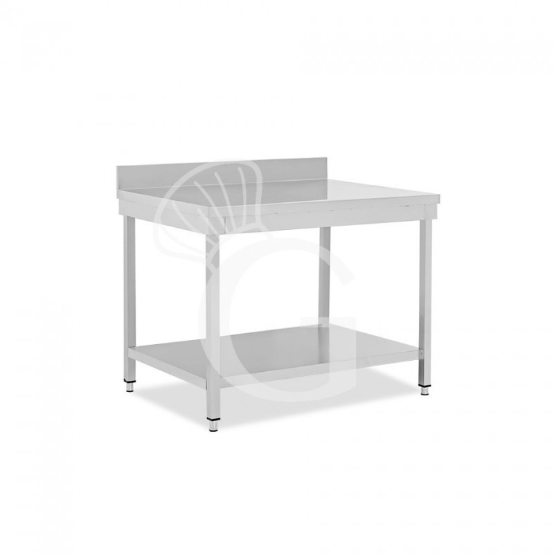 Edelstahltisch, 1 Grundboden, Aufkantung, B 800 mm X T 800 mm X H 965 mm