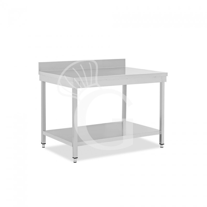 Edelstahltisch, 1 Grundboden, Aufkantung, B 1200 mm X T 800 mm X H 965 mm