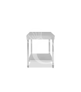 Edelstahltisch, 1 Grundboden, B 500 mm x T 600 mm x H 865 mm
