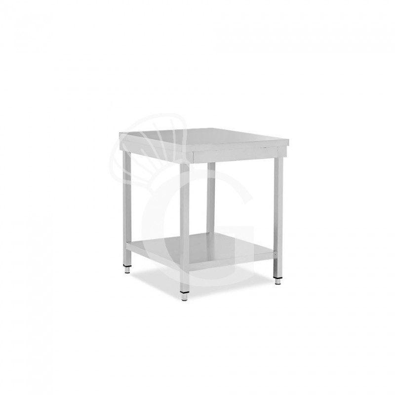 Edelstahltisch, 1 Grundboden, B 500 mm x T 600 mm x H 865 mm