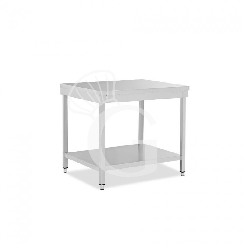 Edelstahltisch, 1 Grundboden, B 600 mm x T 600 mm x H 865 mm