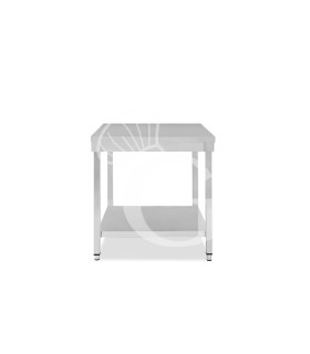 Edelstahltisch, 1 Grundboden, B 700 mm x T 600 mm x H 865 mm