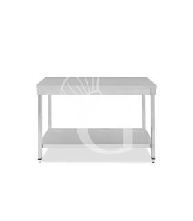 Edelstahltisch, 1 Grundboden, B 1400 mm x T 600 mm x H 865 mm