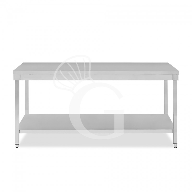 Edelstahltisch, 1 Grundboden, B 2000 mm x T 600 mm x H 850 mm