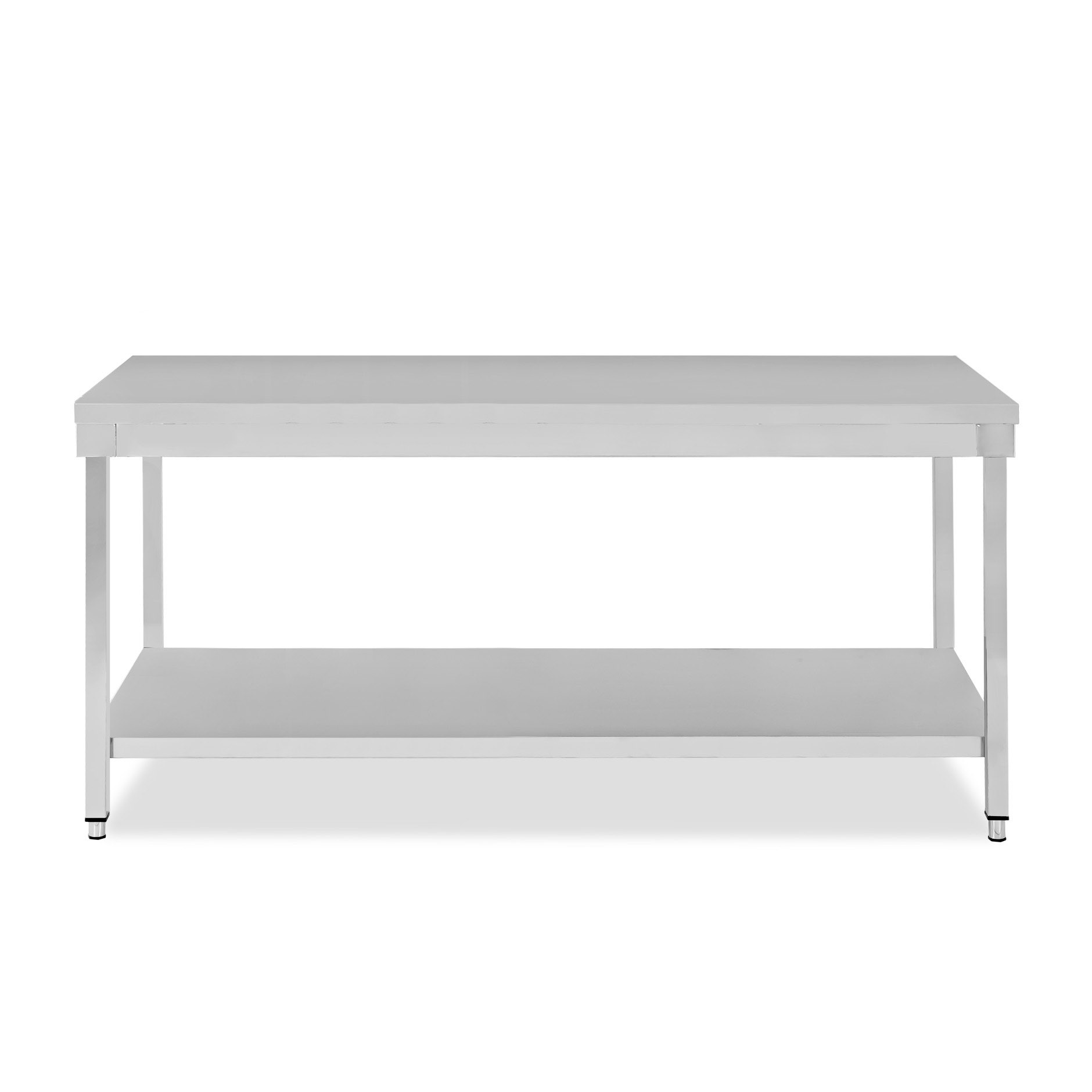 Edelstahltisch, 1 Grundboden, B 2000 mm x T 600 mm x H 850 mm