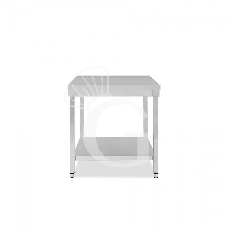 Edelstahltisch, 1 Grundboden, B 600 mm x T 700 mm x H 865 mm