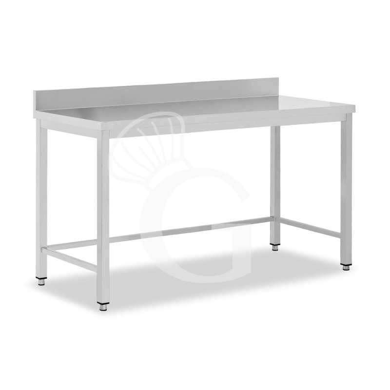 Edelstahltisch mit Aufkantung, B 2000 mm X T 700 mm X H 965 mm