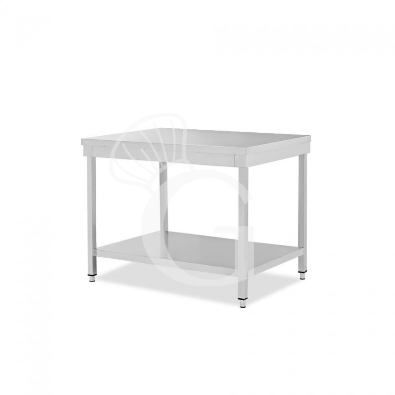 copy of Tavolo semplice in acciaio inox con 1 ripiano e misure L 800 mm x P 800 mm x H 850 mm