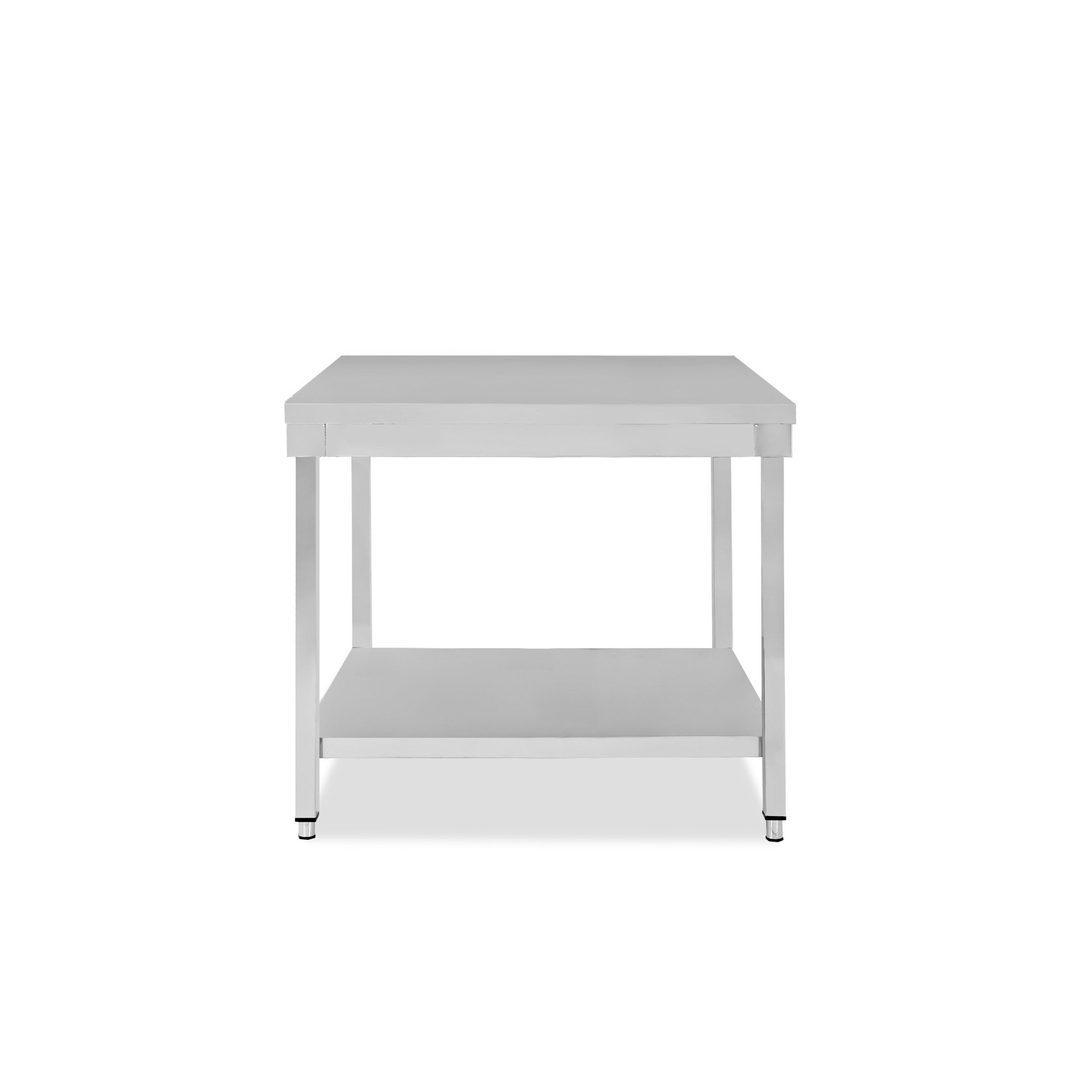 copy of Tavolo semplice in acciaio inox con 1 ripiano e misure L 800 mm x P 800 mm x H 850 mm