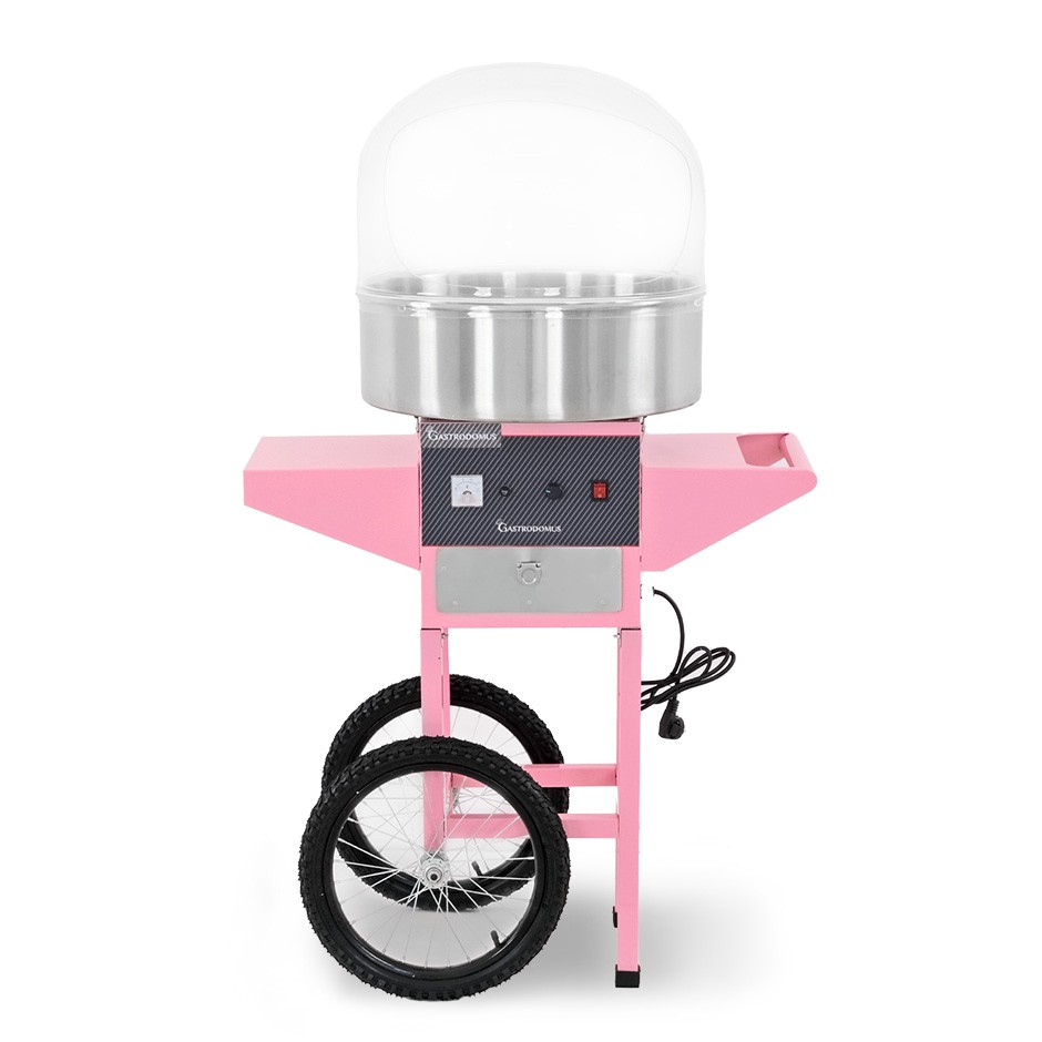 Zuckerwattemaschine/Zuckerwattegerät mit Wagen, B 750 mm x T 750 mm x H 910 mm