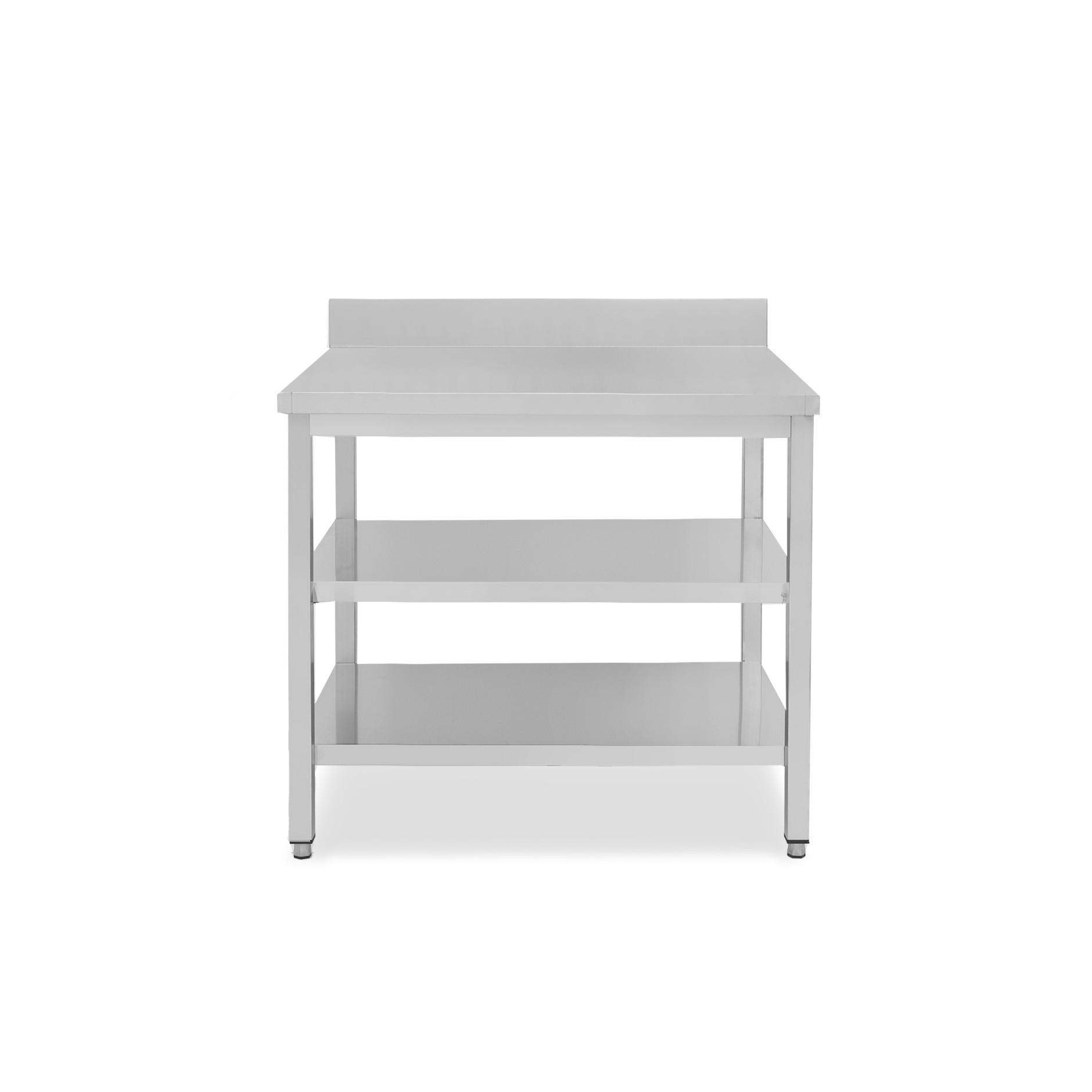 Edelstahltisch 2 Regalböden Aufsatz B 800 mm x T 700 mm x H 950 mm