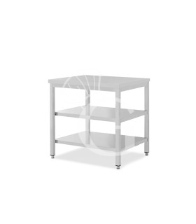 Edelstahltisch 2 Regalböden B 900 mm x T 800 mm x H 850 mm
