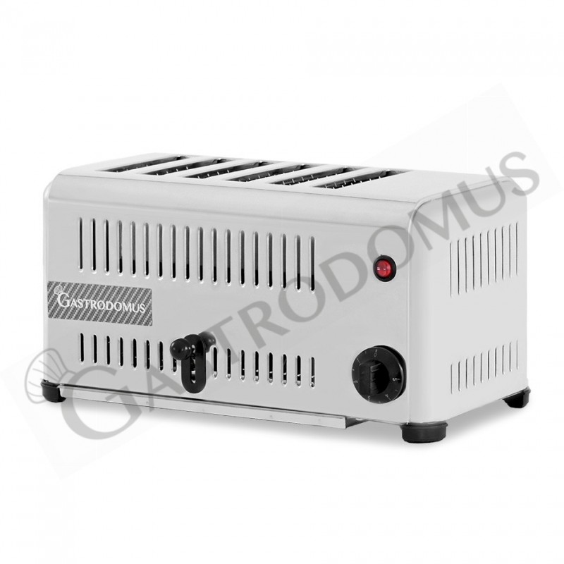 Gastro Toaster, 6 Brotscheiben, Krümelschublade, B 420 mm x T 210 mm x H 225 mm