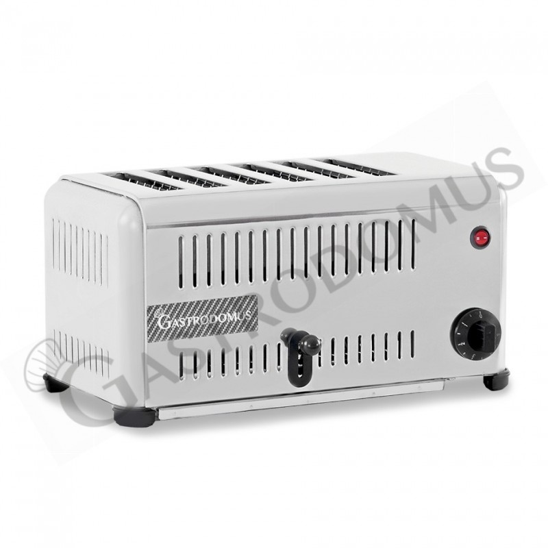Gastro Toaster, 6 Brotscheiben, Krümelschublade, B 420 mm x T 210 mm x H 225 mm
