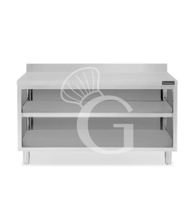 Offener Edelstahltisch 2 Regalböden Aufsatz B 1900 mm x T 700 mm x H 950 mm