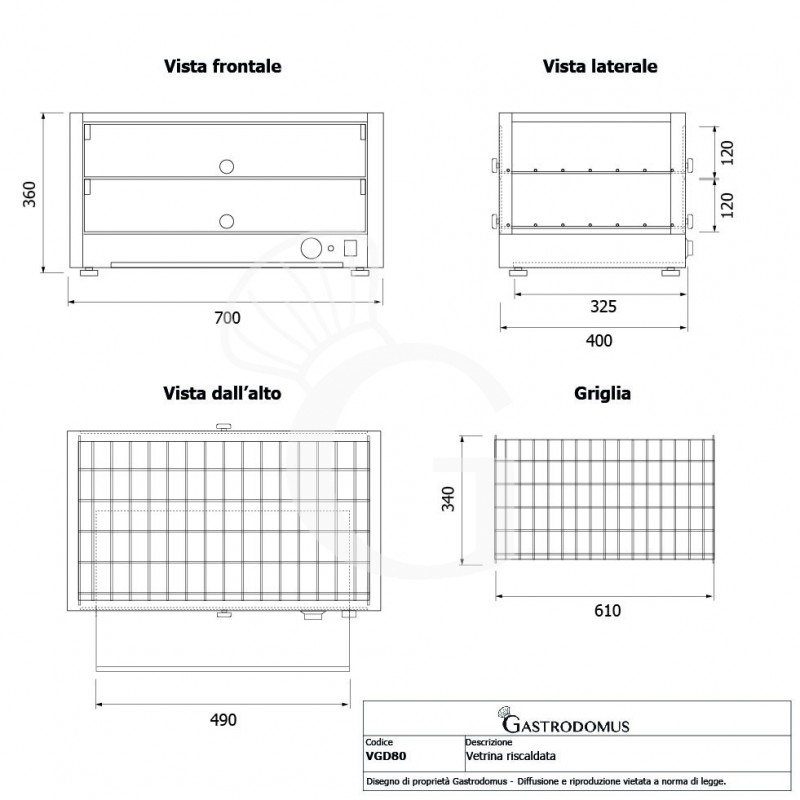 Wärmevitrine (80 L), Glas und Edelsthal, +30°C/+90°C, B 700 mm x T 400 mm x H 360 mm