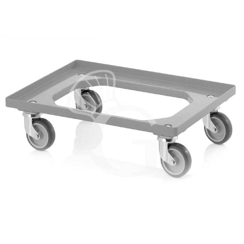 Transportwagen für Pizzateigbehälter, Kunststoff, ohne Lenkgriff, B 610,5 mm x T 410,5 mm x H 140 mm