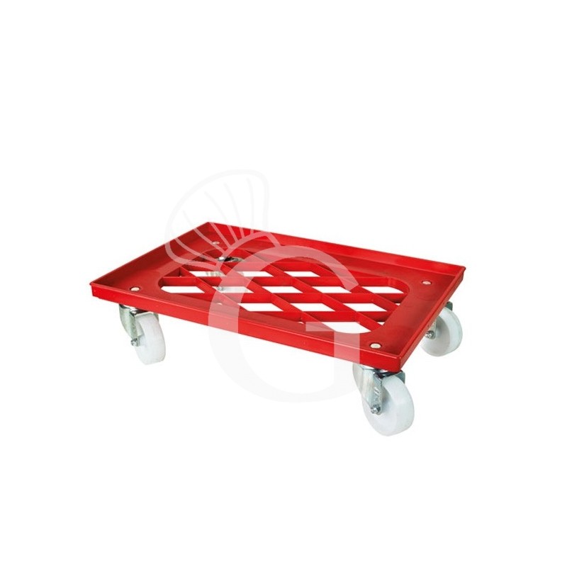 Transportwagen für Pizzateigbehälter, ohne Lenkgriff, B 620 mm x T 420 mm x H 165 mm