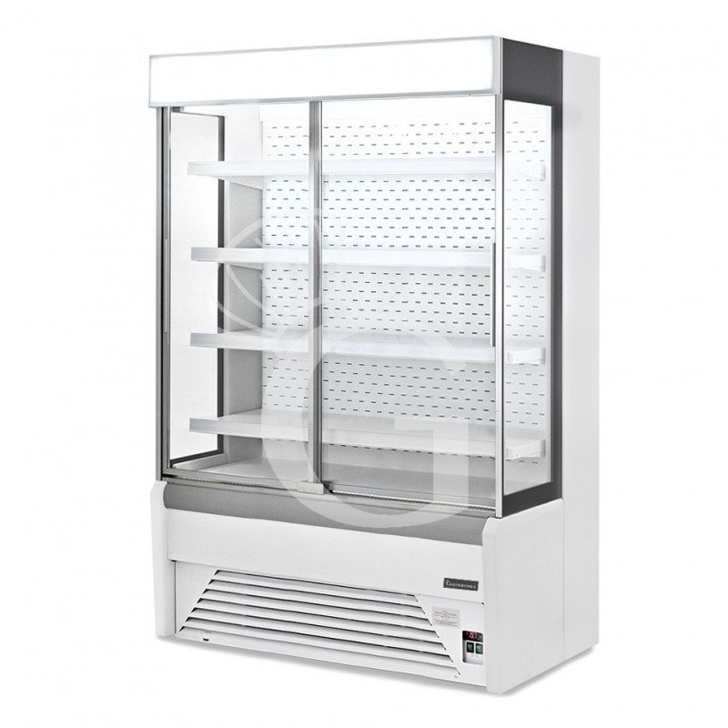 wandkuehlregal ettore umluftkuehlung schiebetueren temperatur 1c10c l 1630 mm