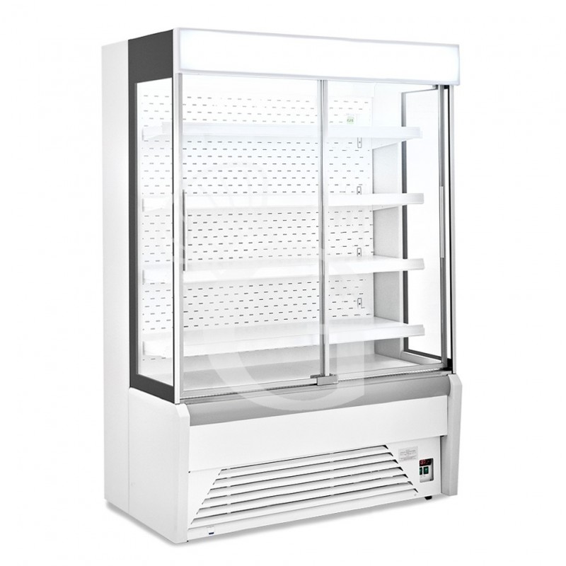 wandkuehlregal ettore umluftkuehlung schiebetueren temperatur 1c10c l 1630 mm