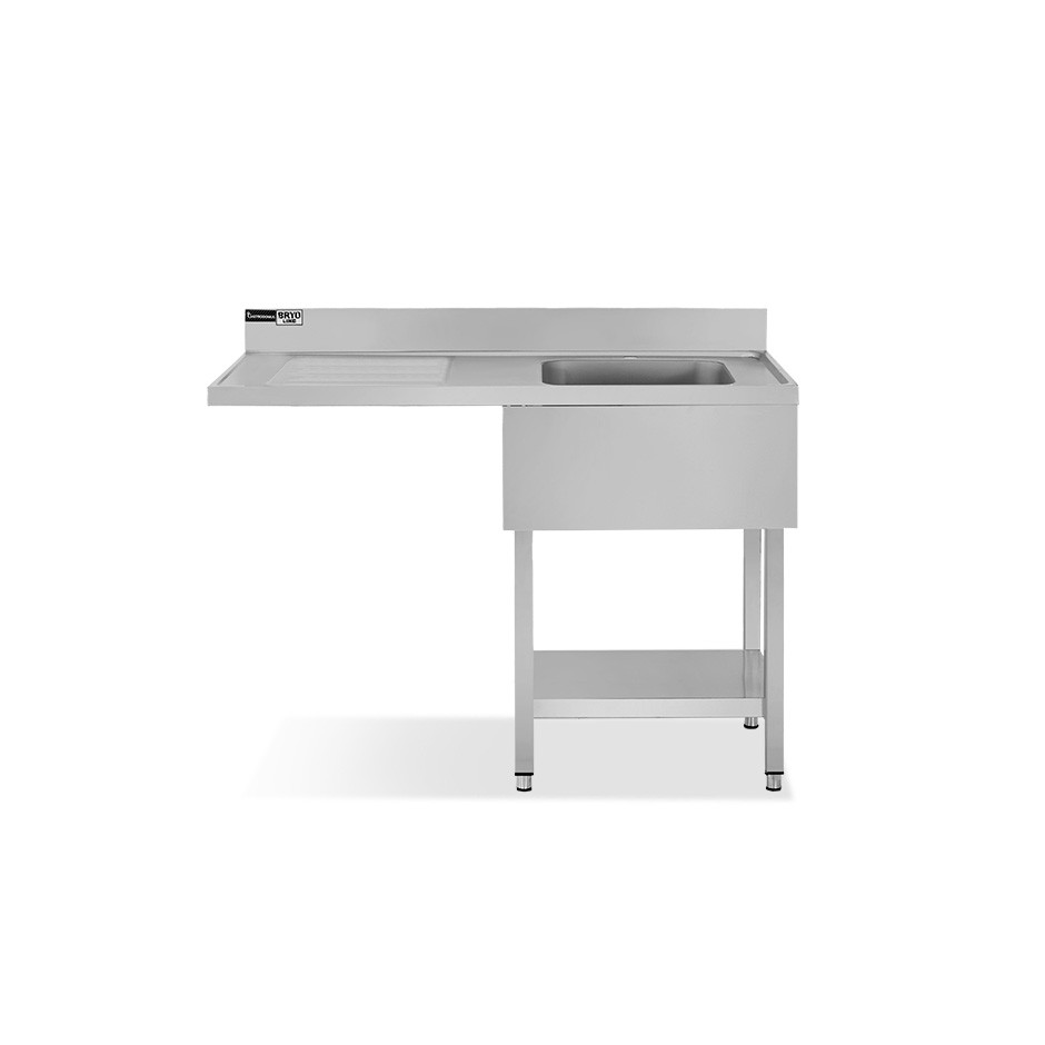 copy of Lavello con vano lavastoviglie,gocciolatoio a sinistra,1 vasca,L1200xP600xH850mm