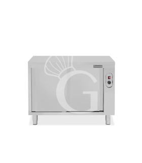 Beheizte durchreichetisch aus Edelstahl mit Schiebetüren B 1100 mm x T 700 mm x H 850 mm