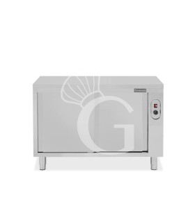 Beheizte durchreichetisch aus Edelstahl mit Schiebetüren B 1200 mm x T 600 mm x H 850 mm