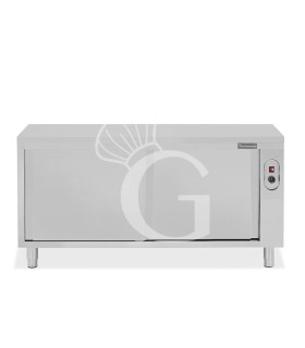 Beheizte durchreichetisch aus Edelstahl mit Schiebetüren B 2000 mm x T 700 mm x H 850 mm