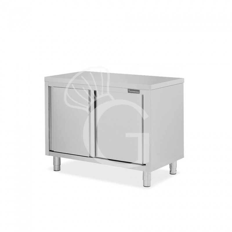 Durchreicheschrank, Edelstahl, Schiebetüren, B 1000 mm x 700 mm x  850 mm