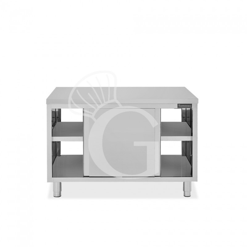 Durchreicheschrank, Edelstahl, Schiebetüren, B 1100 mm x 700 mm x  850 mm