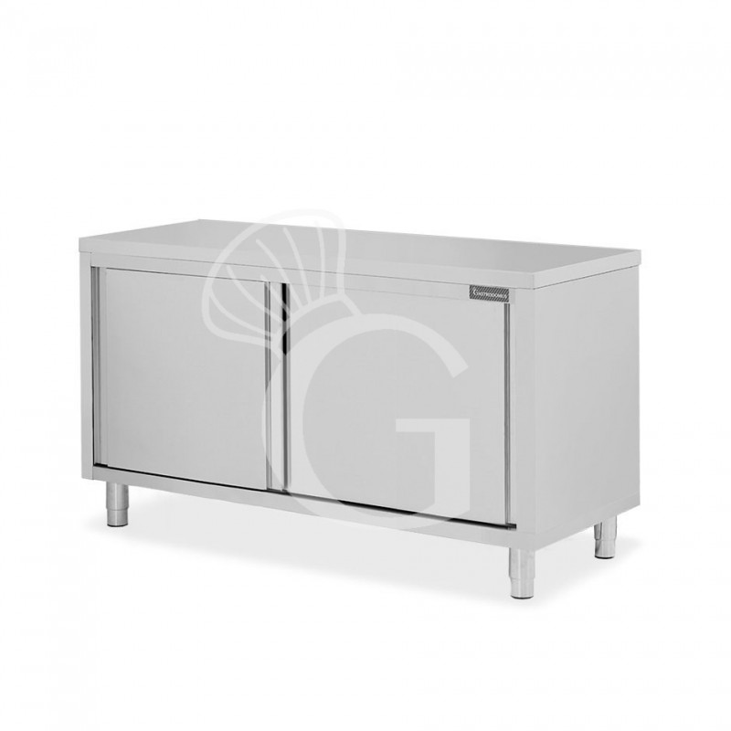 Durchreicheschrank, Edelstahl, Schiebetüren, B 1600 mm x 700 mm x  850 mm