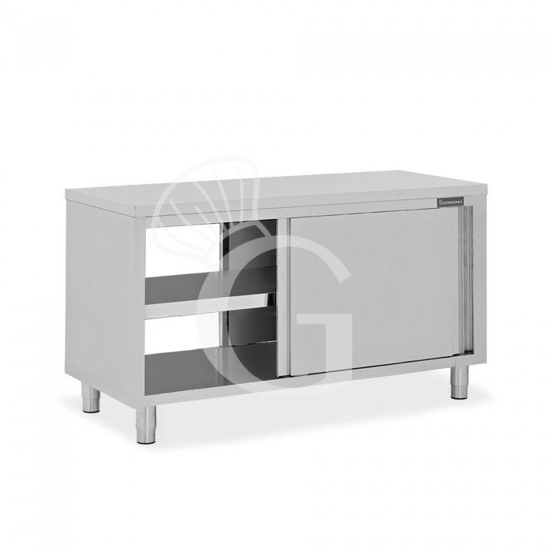 Durchreicheschrank, Edelstahl, Schiebetüren, B 1900 mm x 700 mm x  850 mm