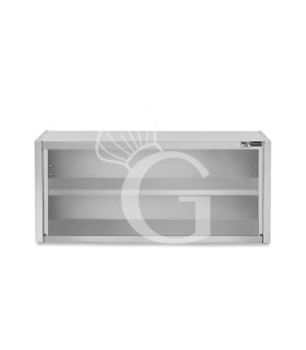 Offener Wandhängeschrank, Edelstahl, 1 Zwischenboden, B 1500 mm x T 400 mm x H 650 mm