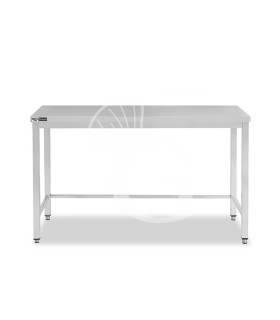 copy of Tavolo semplice in acciaio inox con misure L 1600 mm x P 600 mm x H 850 mm