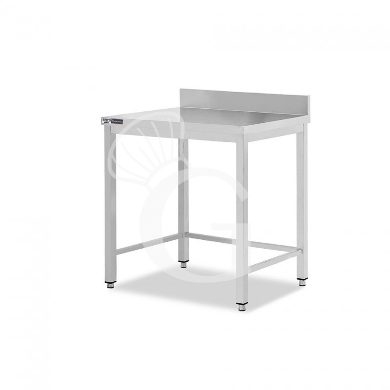 Edelstahltisch mit Aufkantung, B 500 mm X T 700 mm X H 965 mm