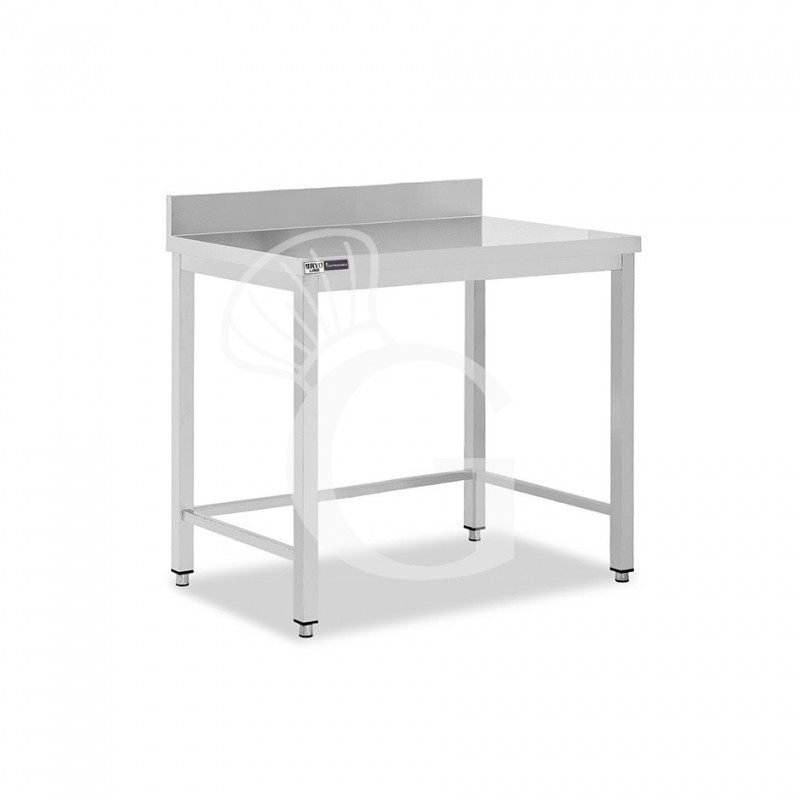Edelstahltisch mit Aufkantung, B 600 mm X T 600 mm X H 965 mm