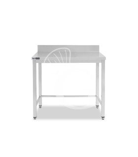 Edelstahltisch mit Aufkantung, B 700 mm X T 700 mm X H 965 mm