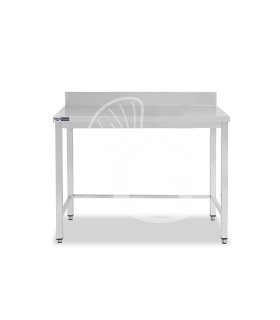 Edelstahltisch mit Aufkantung, B 800 mm X T 700 mm X H 965 mm