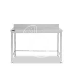 Edelstahltisch mit Aufkantung, B 1300 mm X T 700 mm X H 965 mm