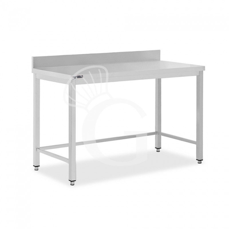 Edelstahltisch mit Aufkantung, B 1500 mm X T 800 mm X H 965 mm